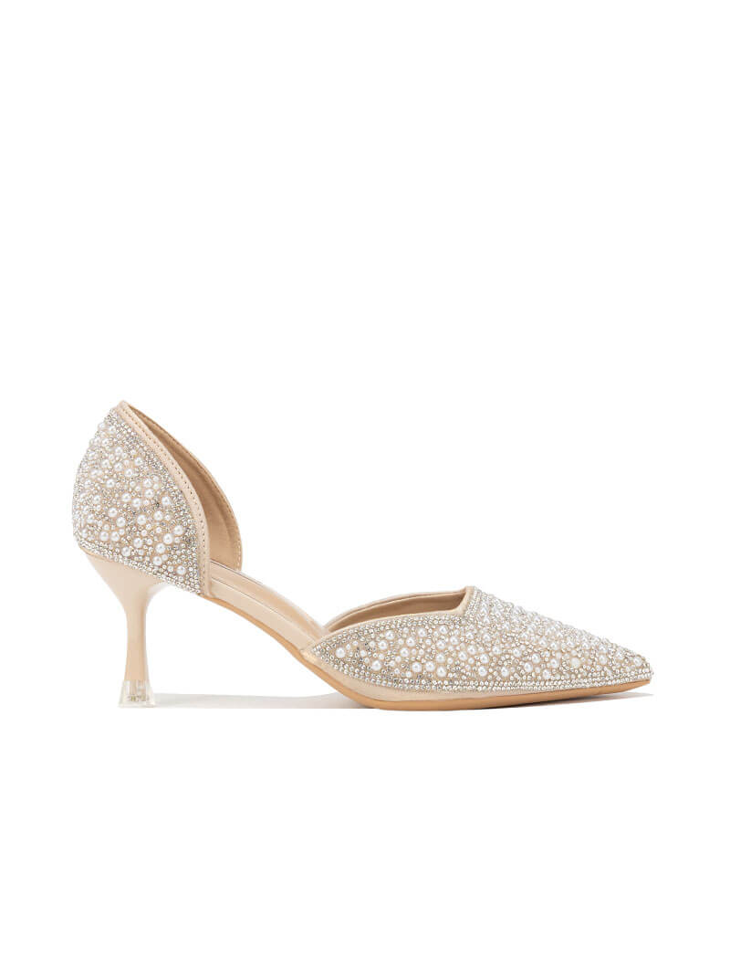 Escarpins ornés en strass